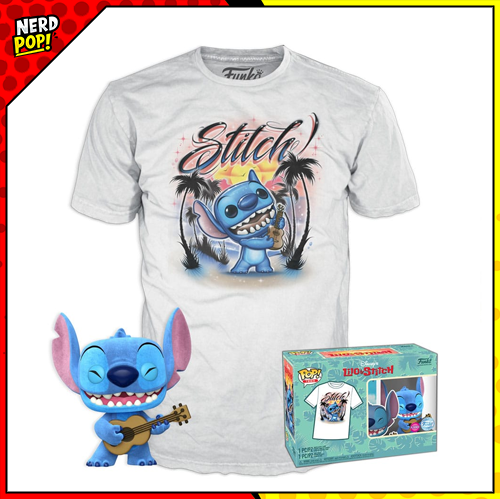 POP! & Tee Box Lilo & Stitch - Ukulele Stitch (Flocked)