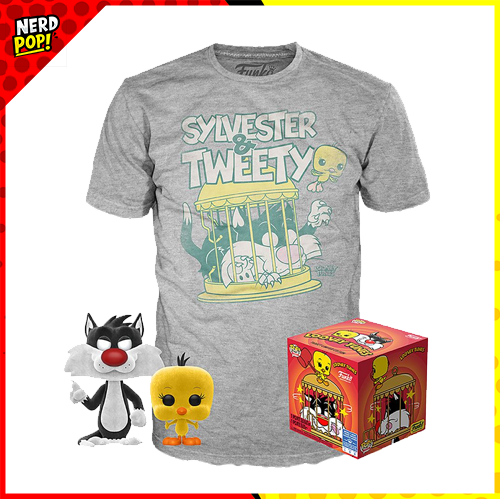 Animation POP! & Tee Box Looney Tunes - Sylvester & Tweety (Flocked)