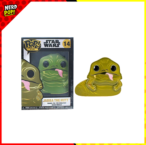 Funko Pop Pin Jabba The Hutt – Metall-Anstecknadel, Ca. 7,6 Cm, Mit Display-Ständer, Offiziell Lizenziert