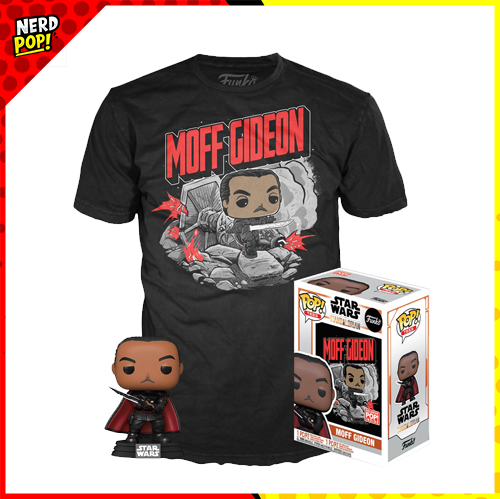 Star Wars The Mandalorian POP! & Tee Box Moff Gideon GITD
